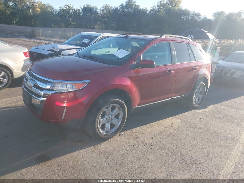 Vin: 2fmdk4jc2dbb87401, lot: 46788670, ford edge sel 20132