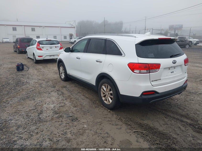Vin: 5xypgda36gg059200, lot: 46788671, kia sorento 2.4l lx 20163