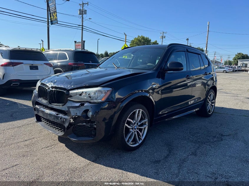 2017 BMW X3 xDrive28I, Front End, IAAI, VIN 5UXWX9C37H0W79730 — photo 2