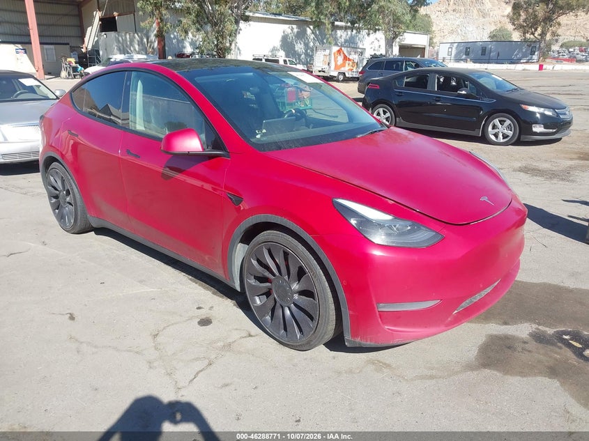 Vin: 5yjygdef6mf257755, lot: 46788934, tesla model y performance dual motor all-wheel drive 2021 img_1