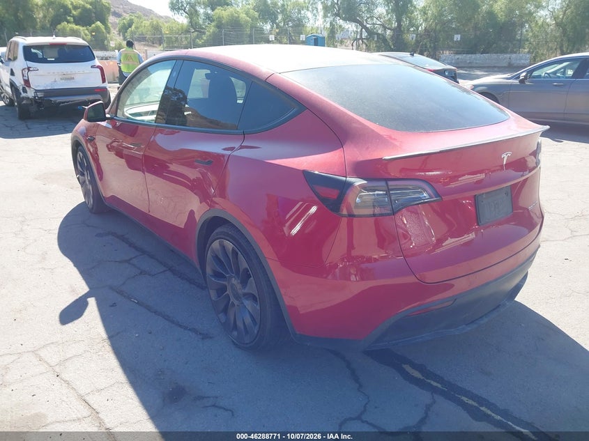 Vin: 5yjygdef6mf257755, lot: 46788934, tesla model y performance dual motor all-wheel drive 20213