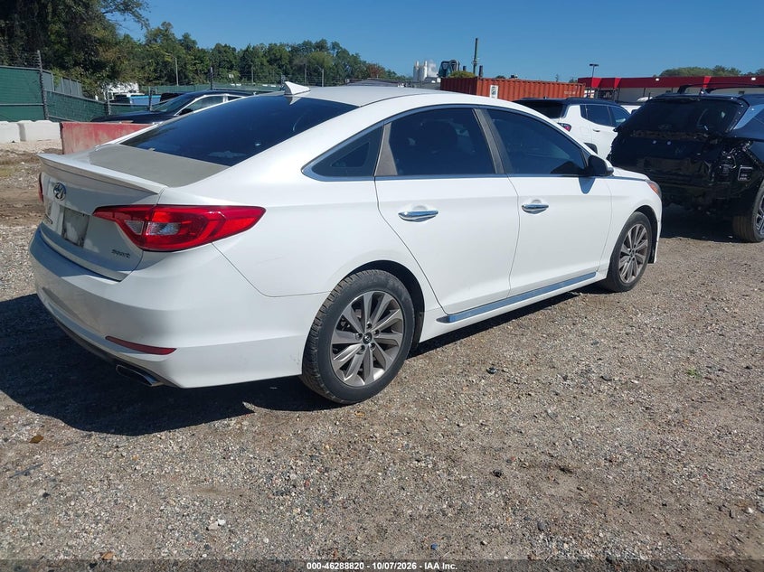 Vin: 5npe34afxfh127406, lot: 46788983, hyundai sonata sport 20154