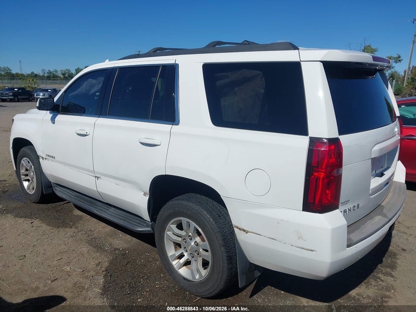 Vin: 1gnskbkc6kr333184, lot: 46789006, chevrolet tahoe lt 20193