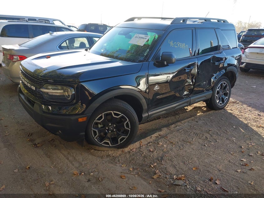 Vin: 3fmcr9cn3sre83304, lot: 46789032, ford bronco sport outer banks 20252