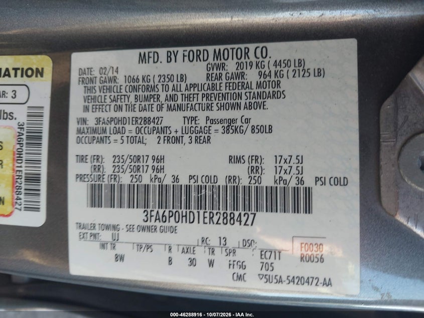 2014 FORD FUSION SE · Фото 9