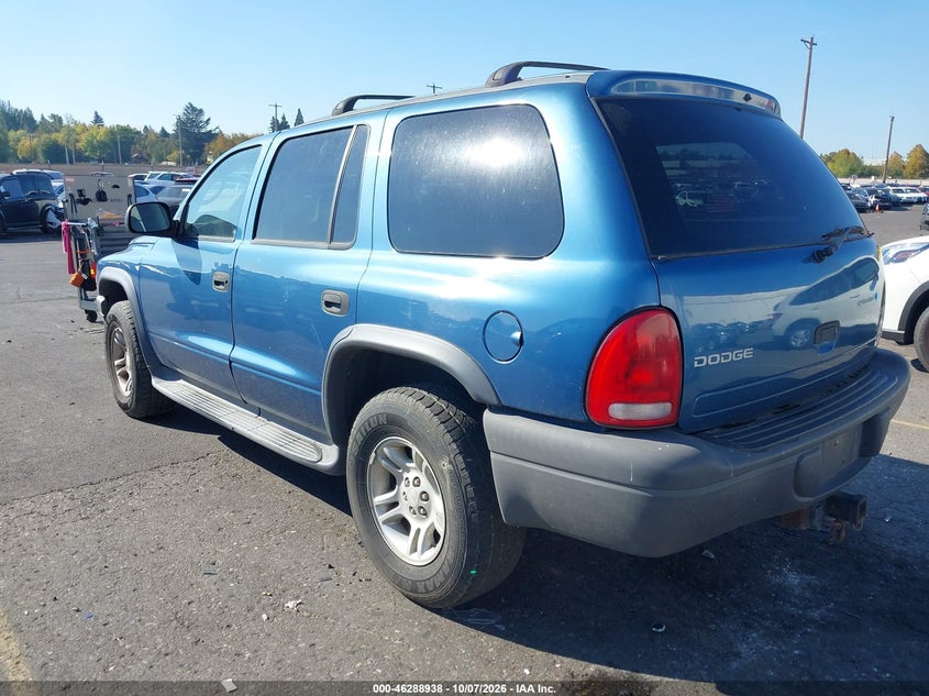 DODGE DURANGO 2003 VIN 1D4HS38N63F540276