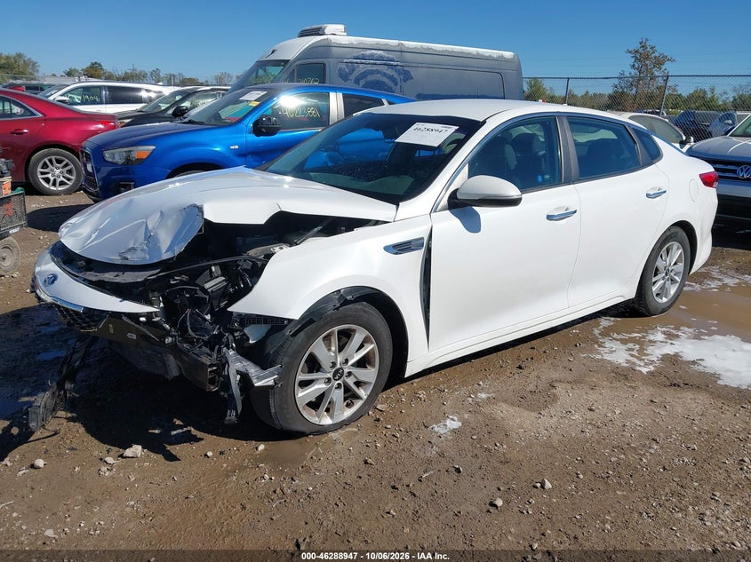 Vin: knagt4l33g5103989, lot: 46789110, kia optima lx 20162