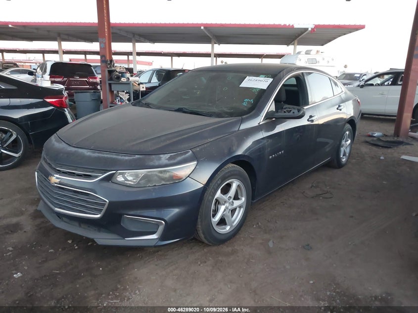 2017 Chevrolet Malibu Ls, Front End, IAAI, VIN 1G1ZB5ST4HF263163 — photo 2