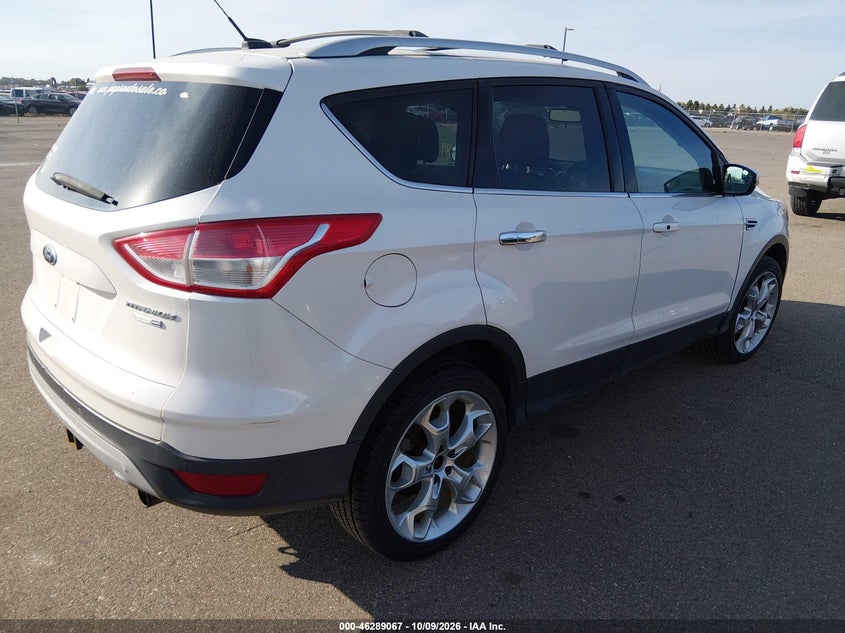 Vin: 1fmcu9j95duc12390, lot: 46789230, ford escape titanium 20134
