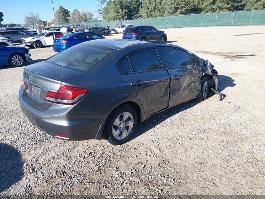 Vin: 19xfb2f51de067237, lot: 46789240, honda civic lx 20134