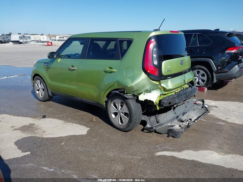 Vin: kndjn2a2xf7771437, lot: 46789308, kia soul 20153