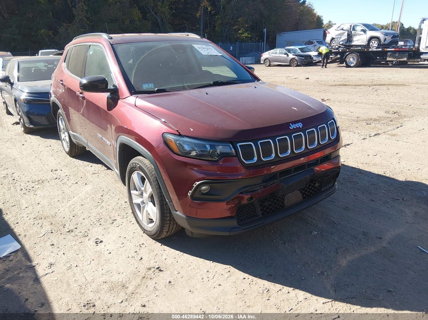 Vin: 3c4njdbb5nt132674, lot: 46789605, jeep compass latitude 4x4 20221