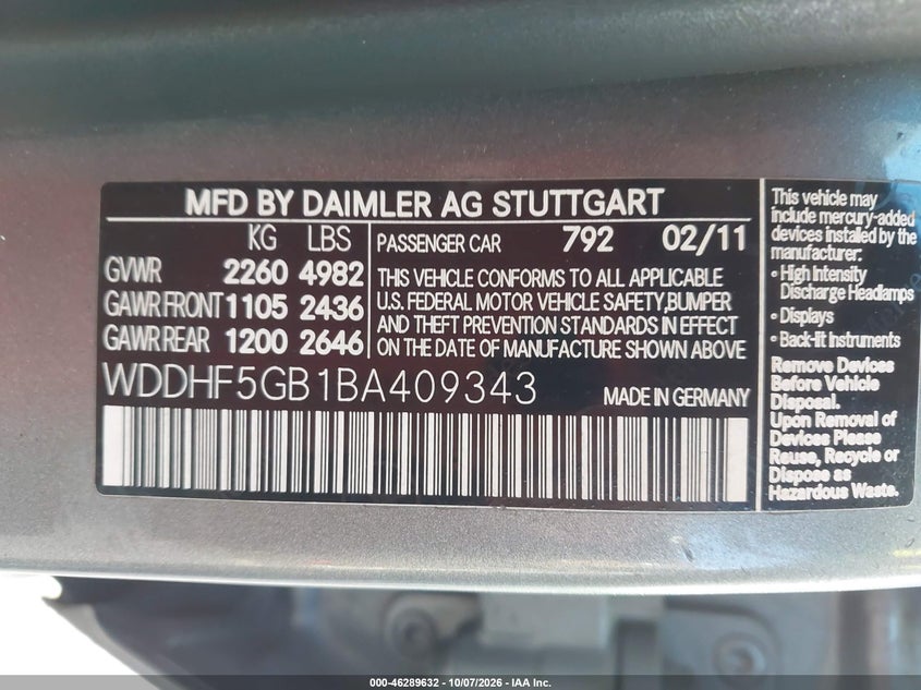 2011 MERCEDES-BENZ E 350 · Фото 9