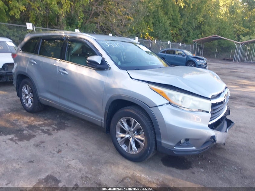 Vin: 5tdjkrfh2fs223520, lot: 46789919, toyota highlander xle v6 20151