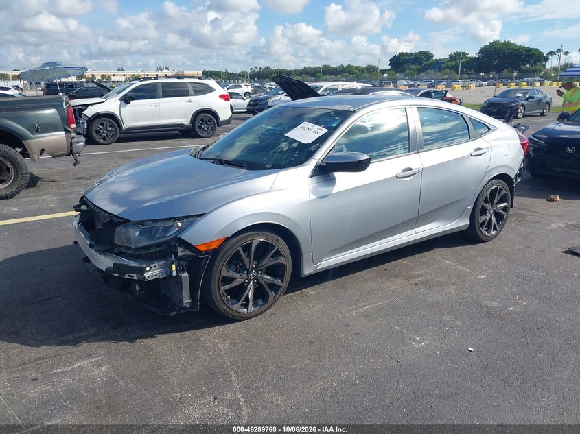 Vin: 2hgfc2f80lh580104, lot: 46789931, honda civic sport 20202