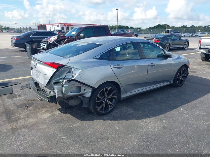 Vin: 2hgfc2f80lh580104, lot: 46789931, honda civic sport 20204