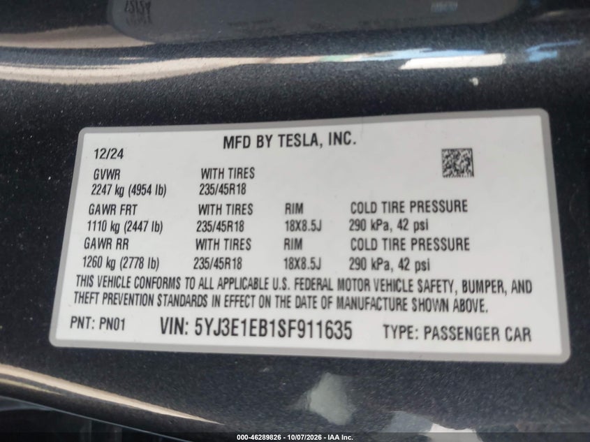 TESLA MODEL 3 - zdjęcie 9