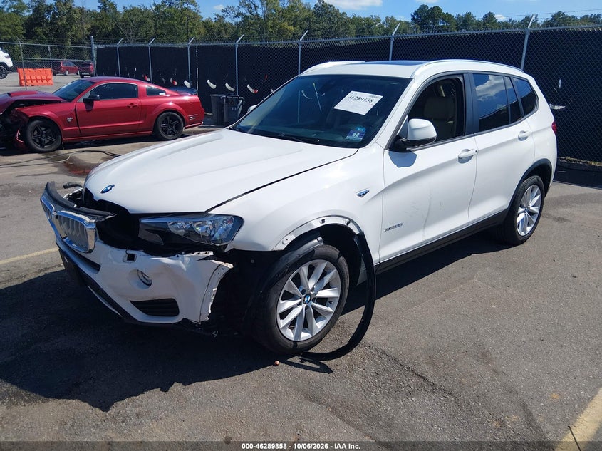 Vin: 5uxwx9c30h0w76362, lot: 46790021, bmw x3 xdrive28i 20172