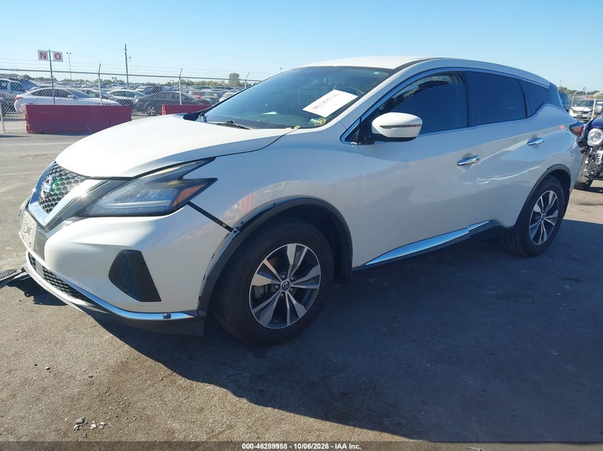 Vin: 5n1az2mj2kn135958, lot: 46790121, nissan murano s 20191