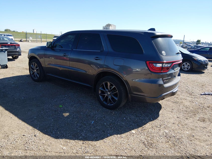 Vin: 1c4rdjdg0jc307161, lot: 46790124, dodge durango gt awd 20183