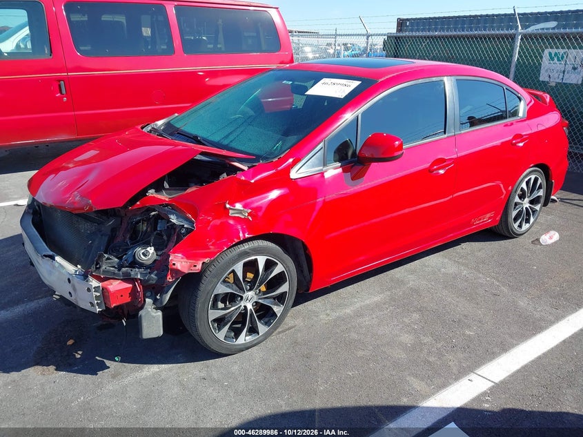 Vin: 2hgfb6e59dh707029, lot: 46790149, honda civic si 20132