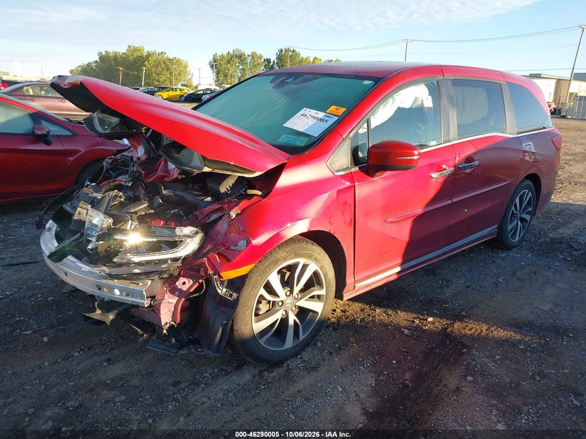 Vin: 5fnrl6h86pb057925, lot: 46790168, honda odyssey touring 20232