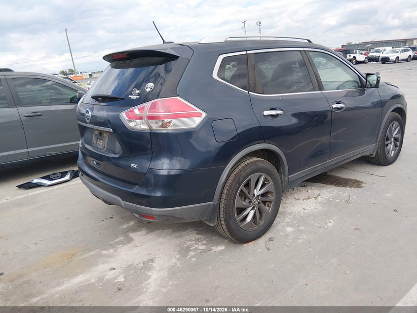 Vin: knmat2mt7gp715905, lot: 46790230, nissan rogue sl 20164
