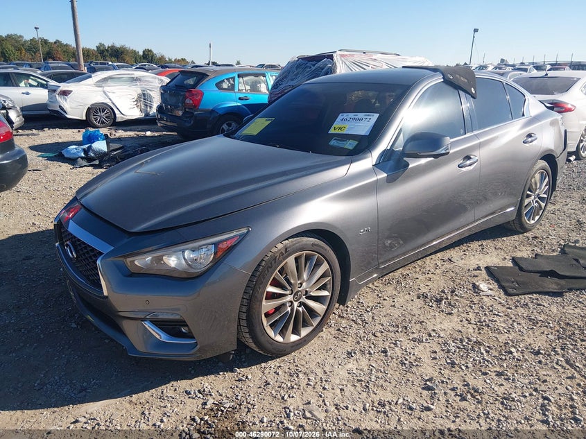 Vin: jn1ev7ar1lm253180, lot: 46790235, infiniti q50 luxe awd 20202