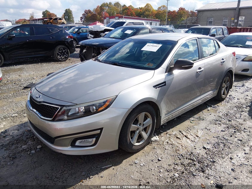 2015 Kia Optima Lx, Left Rear, IAAI, VIN 5XXGM4A71FG466002 — photo 2