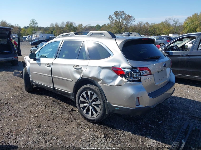 Vin: 4s4bsenc3g3341688, lot: 46790429, subaru outback 3.6r limited 20163