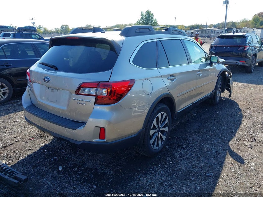 Vin: 4s4bsenc3g3341688, lot: 46790429, subaru outback 3.6r limited 20164