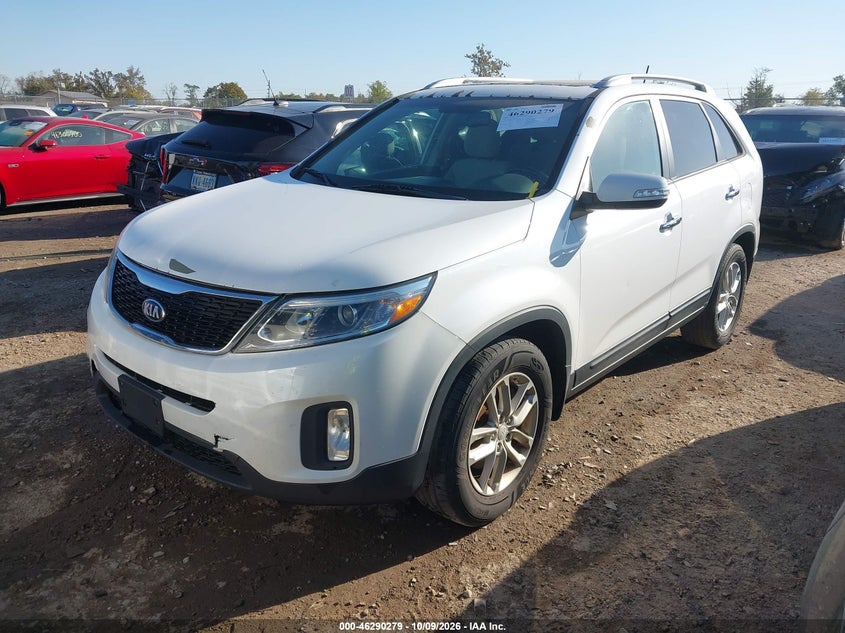 Vin: 5xykt4a61fg659637, lot: 46790442, kia sorento lx 20152
