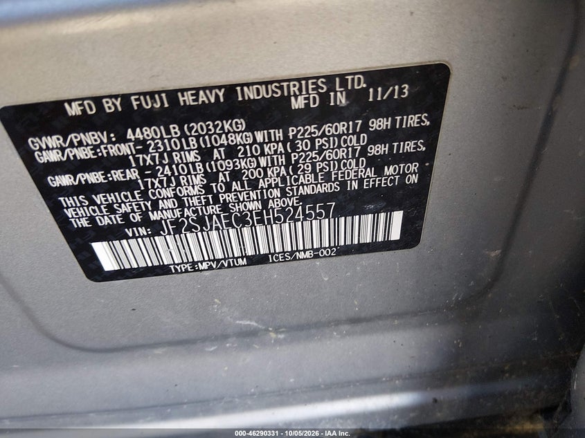 2014 SUBARU FORESTER 2.5I PREMIUM · Фото 9