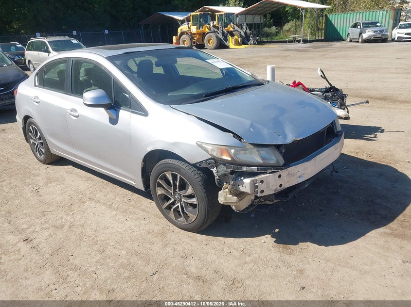 Vin: 19xfb2f96de017906, lot: 46790575, honda civic ex-l 20131