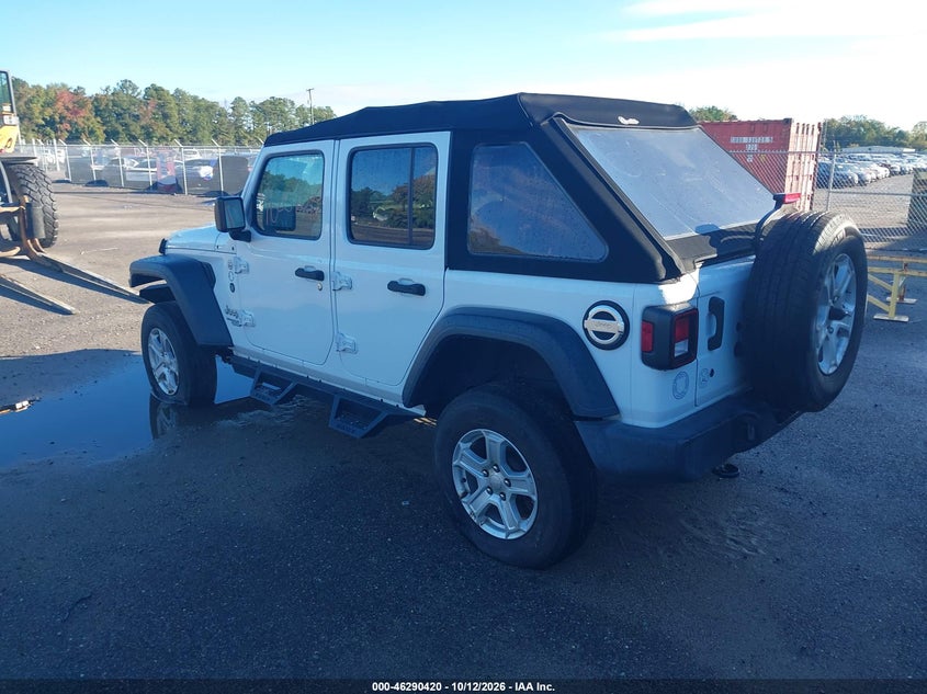 Vin: 1c4hjxdg9jw151367, lot: 46790583, jeep wrangler unlimited sport s 4x4 20183