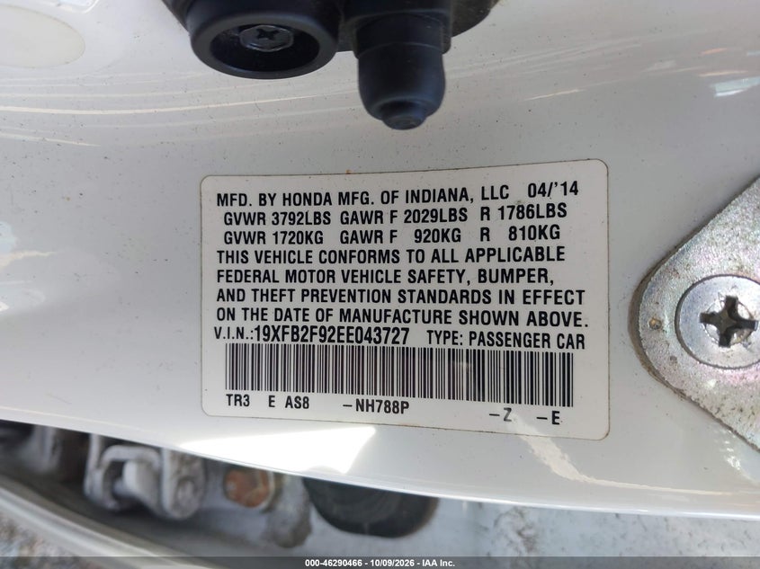 2014 HONDA CIVIC EX-L · Фото 9