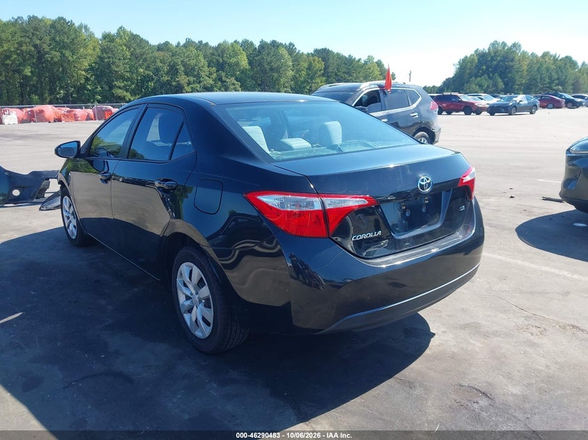 Vin: 2t1burhe1fc386279, lot: 46790646, toyota corolla le 20153
