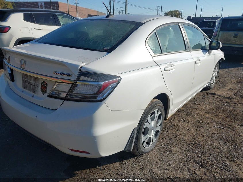 Vin: 19xfb4f25de001971, lot: 46790668, honda civic hybrid 20134