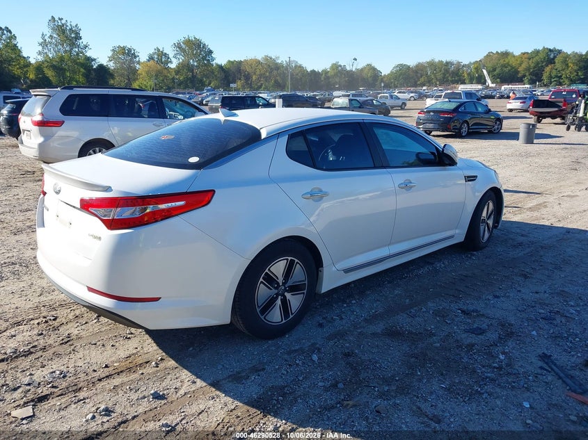 Vin: knagm4adxc5035239, lot: 46790692, kia optima hybrid ex 20124