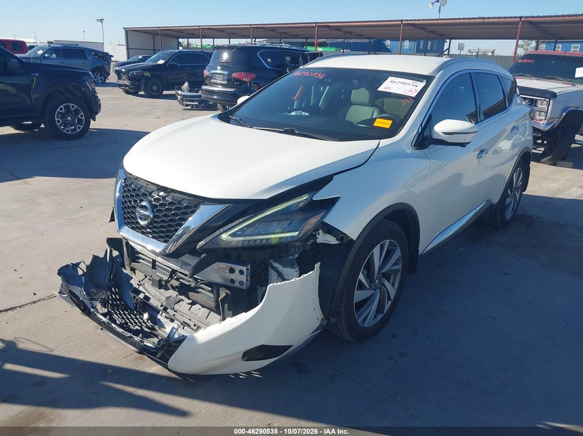 Vin: 5n1az2cj4mc103013, lot: 46790701, nissan murano sl fwd 20212