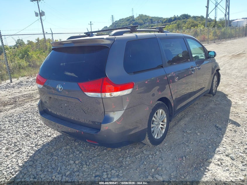 Vin: 5tdyk3dc8bs127369, lot: 46790704, toyota sienna xle v6 20114