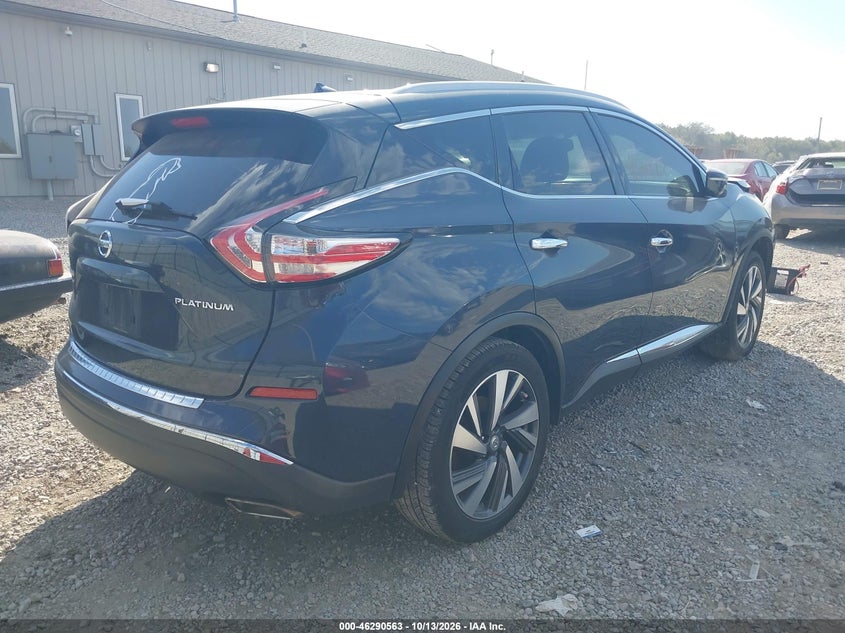 Vin: 5n1az2mg5fn267834, lot: 46790726, nissan murano platinum 20154