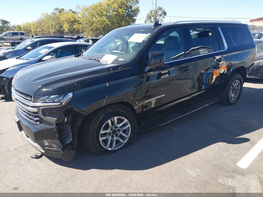 Vin: 1gnscckd6nr329085, lot: 46790757, chevrolet suburban 2wd lt 20222