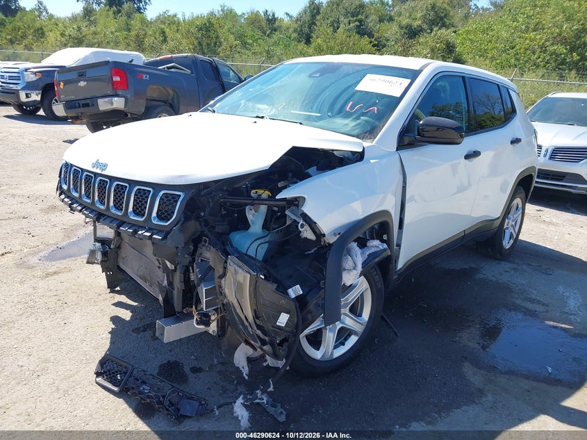 Vin: 3c4njdan3pt574884, lot: 46790787, jeep compass sport 4x4 20232