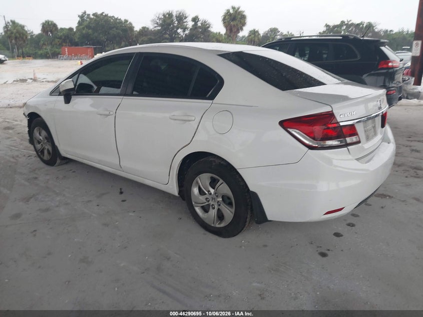 Vin: 19xfb2f5xee027837, lot: 46790858, honda civic lx 20143