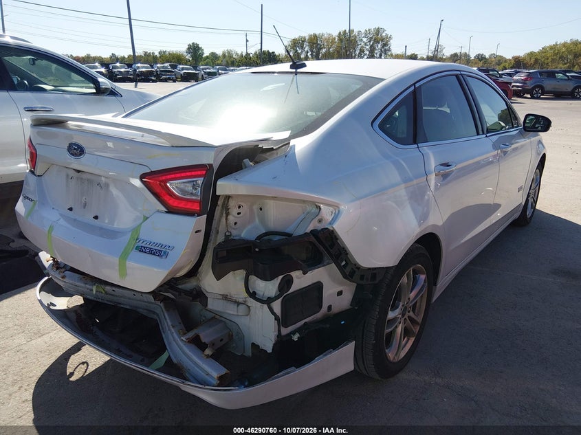 Vin: 3fa6p0su6gr287091, lot: 46790923, ford fusion energi titanium 20164