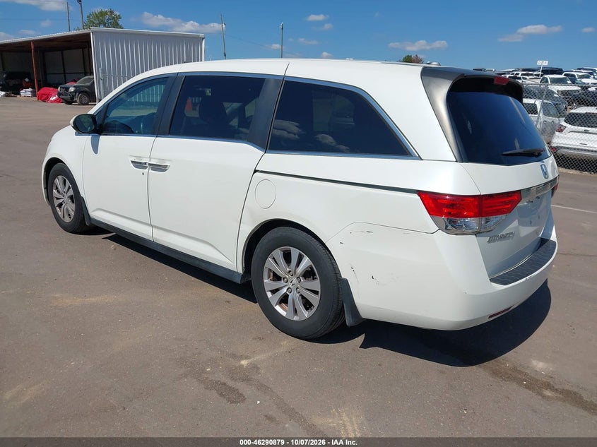 Vin: 5fnrl5h69fb042956, lot: 46791042, honda odyssey ex-l 20153