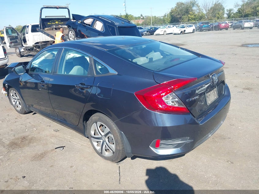 Vin: 19xfc2f57ge018996, lot: 46791059, honda civic lx 20163