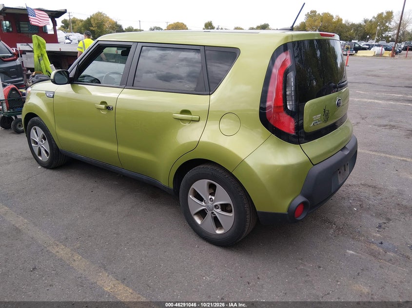 Vin: kndjn2a26g7845177, lot: 46791208, kia soul 20163