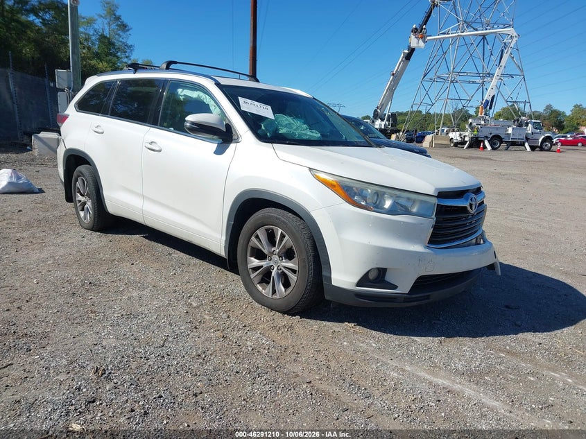 Vin: 5tdjkrfh0fs185155, lot: 46791374, toyota highlander xle v6 20151
